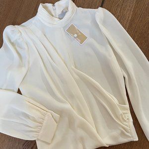Michael Kors Crepe Draped Blouse_ Size 2
